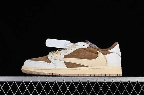 【340】[DM7866-106]-[TRAVIS SCOTT X AIR JORDAN 1 LOW OG SAIL/SHY PINK/MUSLIN]-[UNISEX:36-47.5]