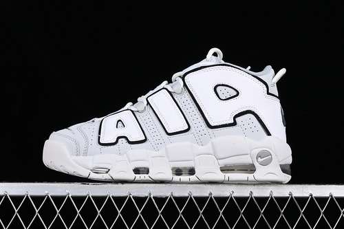 【340】[FB3021-001]-[AIR MORE UPTEMPO 96 QS WHITE/BLACK/GREY]-[WOMAN:36-39]-[MAN:40-45]