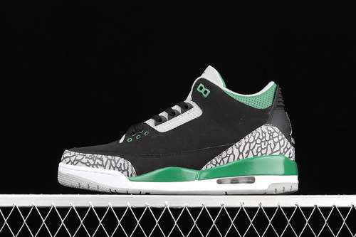 【400】[CT8532-030]-[AIR JORDAN 3 BLACK/PINE GREEN/CEMENT GREY-WHITE]-[MAN:40-47.5]