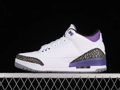 【350】[CT8532-105]-[AIR JORDAN 3 RETRO DARK IRIS WHITE/BLACK/DARK IRIS/CEMENT GREY]-[MAN:40-46]