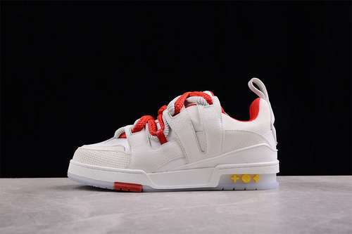 【630】[LOUIS VUITTON L*V 1V WHITE/GREY/RED]-[WOMAN:35-39]-[MAN:40-45]