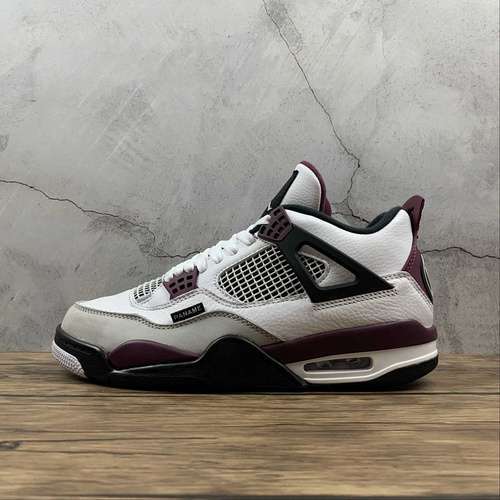【430】[CZ5624-100]-[PARIS SAINT-GERMAIN X AIR JORDAN 4 RETRO WHITE/NEUTRAL GREY/BLACK/BORDEAUX]