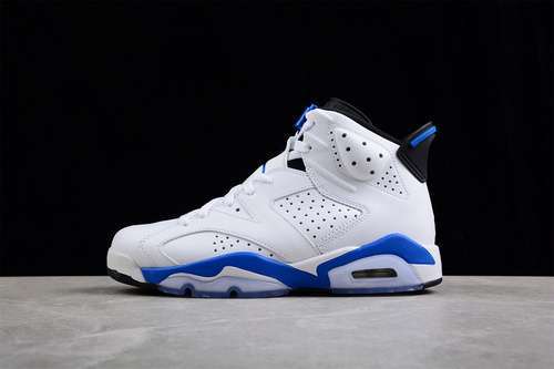 【550】[384664-107]-[AIR JORDAN 6 RETRO 2014 WHITE/SPORT BLUE-BLACK]-[MAN:40-47.5]