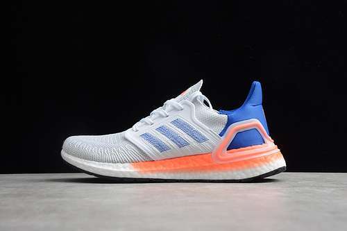 【280】[EG0708]-[ULTRABOOST 20 SHOES CRYSTAL WHITE/GLOW BLUE/SOLAR RED]-[MAN:39-45]
