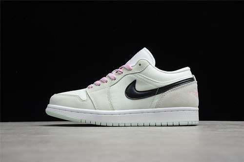 【320】[CZ0776-300]-[CJ AIR JORDAN 1 LOW SE BARELY GREEN/BLACK/LIGHT ARCTIC PINK/WHITE]-[WOMAN:36-40]
