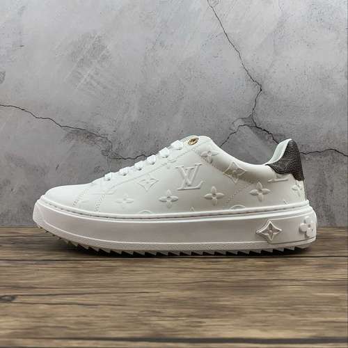 【450】[L*V STELLAR SNEAKER WHITE/WHITE/BROWN]-[WOMAN:35-39]-[MAN:40-45]