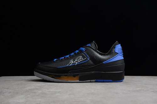 【450】[DJ4375-004]-[OW X AIR JORDAN 2 RETRO LOW SP BLACK/VARSITY ROYAL]-[MAN:39-45]
