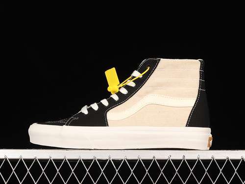 【260】[VN0A5KRUBLK]-[SK8-HI TAPERED SHOES BLACK/LIGHT KHAKI/WHITE]-[WOMAN:35-39]-[MAN:40-45]
