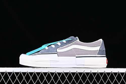 【230】[VN0009QSGRY]-[VANS SK8 LOW RECONSTRU WHITE/GREY/BLACK/BLUE]-[WOMAN:35-39]-[MAN:40-44]