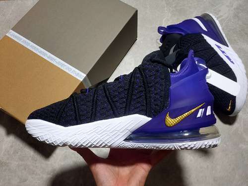【420】[CQ9284-004]-[LEBRON 18 EP LAKERS BLACK/METALLIC GOLD/COURT PURPLE/WHITE]-[MAN:39-46]
