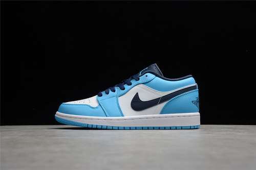【300】[553558-144]-[AIR JORDAN 1 LOW UNC WHITE/UNIVERSITY BLUE/BLACK]-[WOMAN:36-39]-[MAN:40-47]