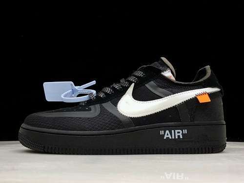 【350】[AO4606-001]-[H12 FORCE 1 LOW X OFF WHITE BLACK/WHITE-CONE-BLACK]-[UNISEX:36-46]