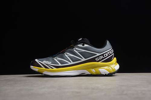 【300】[SALOMON XT-6 RUNNING SHOES GREY/BLACK/YELLOW-WHITE]-[MAN:40-47]