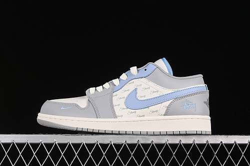 【360】[JJ8688-007]-[AIR JORDAN 1 LOW WHITE/GREY/BLUE]-[WOMAN:36-39]-[MAN:40-45]
