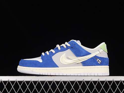 【290】[DQ5130-400]-[FLY STREETWEAR SB DUNK LOW GAME ROYAL/SAIL/GREY FOG]-[WOMAN:36-39]-[MAN:40-45]