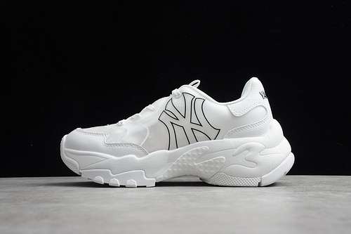 【280】[32SHC5011-50I]-[NEWYORK YANKEES BIG BALL CHUNKY SCREEN SHOES WHITE/BLACK]-[UNISEX:36-44]
