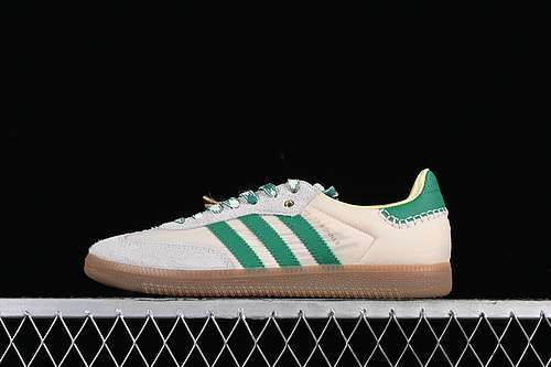 【230】[GY4344]-[WALES BONNER X SAMBA CREAM WHITE/BOLD GREEN/EASY YELLOW]-[WOMAN:36-39]-[MAN:40-46]