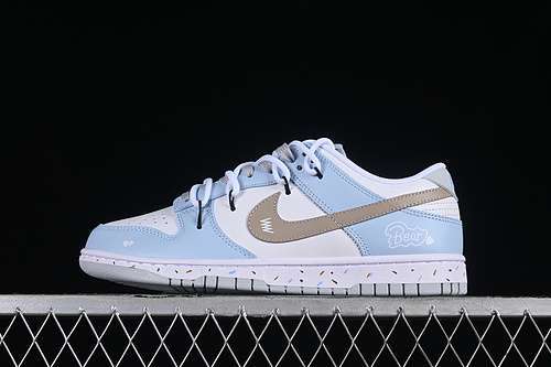 【360】[DV0831-101]-[DUNK LOW SB PURE PLATINUM WHITE/BLUE/BROWN]-[WOMAN:35.5-39]-[MAN:40-46]