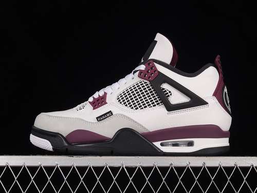 【530】[CZ5624-100]-[PARIS SAINT-GERMAIN X AIR JORDAN 4 RETRO WHITE/NEUTRAL GREY/BLACK/BORDEAUX]