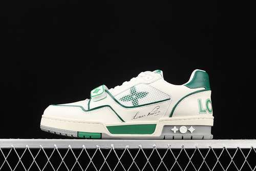 【700】[L*V 2021SS TRAINER SHOES WHITE/LIGHT GREY/GREEN]-[MAN:38-45]