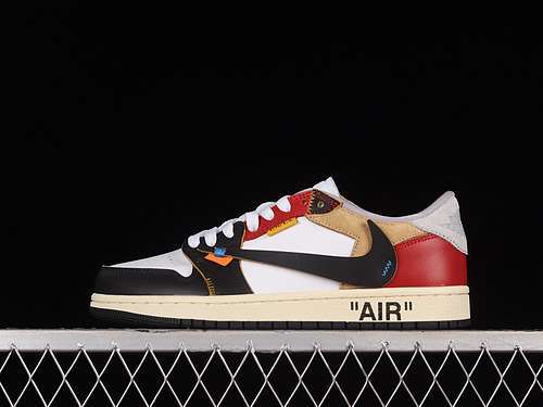 【320】[CZ0790-107]-[AIR JORDAN 1 LOW AJ1 WHITE/RED/BLACK/BROWN]-[WOMAN:36-39]-[MAN:40-46]