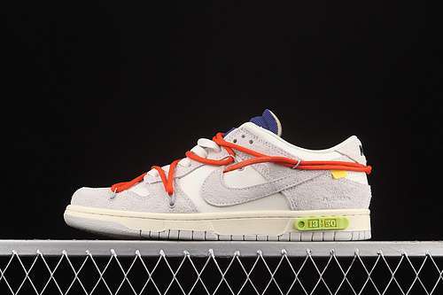 【430】[DJ0950-110]-[OW X SB DUNK LOW LOT 13 OF 50 SAIL/NEUTRAL GREY/HABANERO RED]-[UNISEX:36-45]
