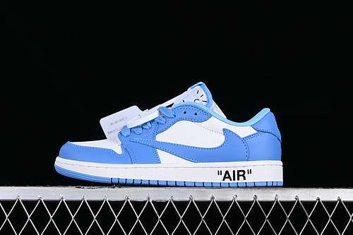 【300】[DM7866-180]-[TRAVIS SCOTT AIR JORDAN 1 LOW OG WHITE/BLUE]-[WOMAN:36-39]-[MAN:40-46]