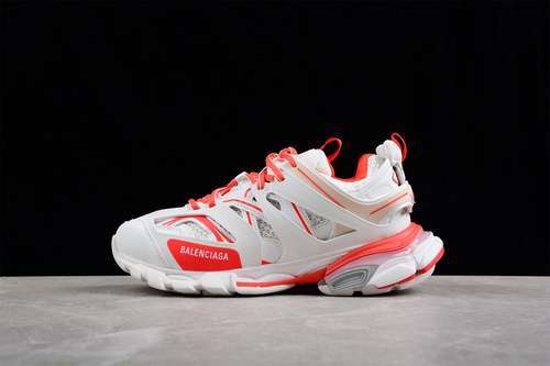 【600】[W1GC49066]-[BA*LEN*CIAGA TRACK SNEAKERS LIGHT GREY/RED/WHITE]-[WOMAN:35-39]-[MAN:40-46]