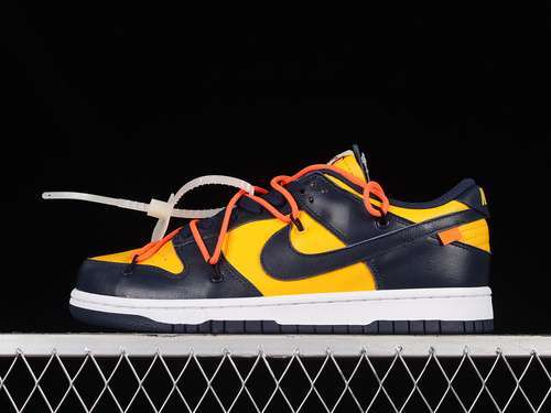 【400】[CT0856-700]-[OFF-WHITE X DUNK LOW UNIVERSITY GOLD/MIDNIGHT NAVY/WHITE]-[UNSIZE:36-47.5]