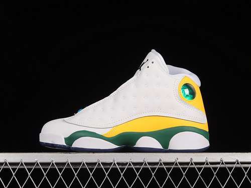 【300】[CV0785-158]-[AIR JORDAN 13 RETRO GS PLAYGROUND WHITE/BLACK/COURT PURPLE/TOTAL ORANGE]-