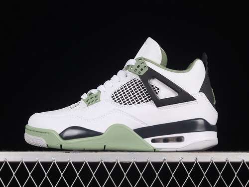 【450】[AQ9129-103]-[AIR JORDAN 4 RETRO SEAFOAM WHITE/OIL GREEN/DARK ASH/NEUTRAL GREY]-[UNISEX:36-48]