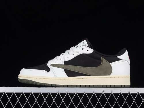 【500】[DZ4137-106]-[TRAVIS SCOTT X AIR JORDAN 1 LOW OG SAIL/UNIVERSITY RED-BLACK-MEDIUM OLIVE]