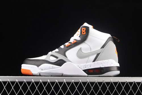 【320】[579961-105]-[AIR FLIGHT 13 MID WHITE/BLACK-GREY-ORANGE]-[MAN:40-46]