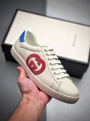 【480】[GU*CCI ACE EMBROIDERED LOW-TOP SNEAKER WHITE/RED/BLUE]-[UNISEX SIZE:35-44]