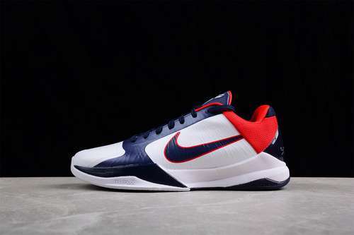 【400】[386430-103]-[ZOOM KOBE V PROTRO WHITE/OBSIDIAN/SPORT RED]-[MAN:39-46]