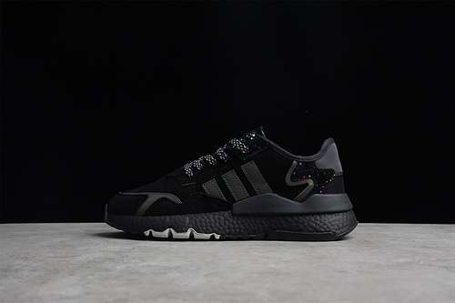 【300】[EG7666]-[NITE JOGGER BOOST CORE BLACK/GREY/CORE BLACK]-[WOMAN:36-39]-[MAN:40-45]