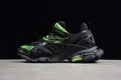 【680】[ECBL987929A]-[TRACK 2.0 SNEAKER BLACK/BLACK/GREEN]-[WOMAN:36-39]-[MAN:40-45]