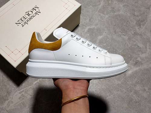 【580】[AL*EXANDER MCQUEEN SNEAKERS WHITE/WHITE/GINGER]-[WOMAN:35-39]-[MAN:40-44]
