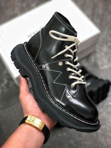 【480】[ALE*XANDER MCQUEEN BLACK/BLACK/WHITE]-[WOMAN:35-40]