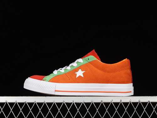 【250】[171932C]-[ONE STAR PRO HYPERLOCAL SKATE CULTURE BOLD MANDARIN/WHITE/GREEN]-[UNISEX:35-44]