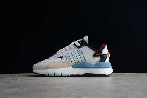 【280】[GW4229]-[NITE JOGGER BOOST SHOES CLOUD WHITE/CORE BLACK/BLUE]-[WOMAN:36-39]-[MAN:40-45]