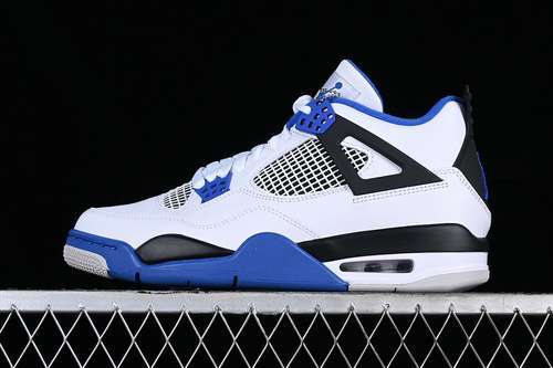 【560】[308497-117]-[AIR JORDAN 4 RETRO MOTORSPORTS WHITE/GAME ROYAL-BLACK]-[MAN:40-50.5]