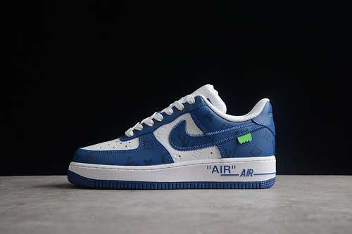 【450】[MS 0232]-[L*V X AIR FORCE 1 LOW WHITE/DARK BLUE/WHITE]-[WOMAN:36-39]-[MAN:40-45]