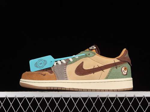 【320】[DZ7292-200]-[ZION WILLIAMSON AIR JORDAN 1 RETRO LOW VOODOO FLAX/MUSLIN/FAUNA BROWN/OIL GREEN]