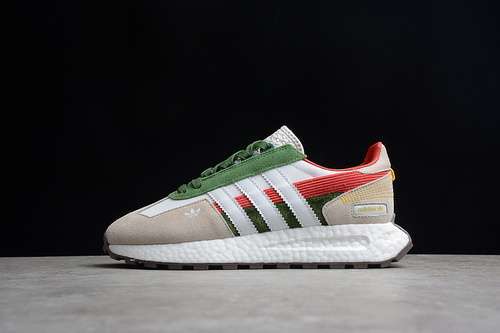【300】[GX8840]-[RETROPY E5 SHOES GREY/WHITE-GREEN-RED]-[WOMAN:36-39]-[MAN:40-45]