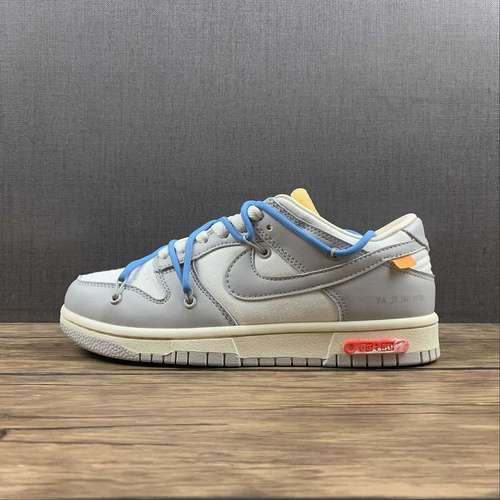 【300】[DM1602-112]-[OW X SB DUNK LOW LOT 10 OF 50 SAIL/NEUTRAL GREY/BATTLE BLUE]-[UNSIEX:36-45]