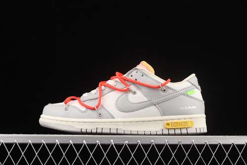 【450】[DM1602-110]-[OW X SB DUNK LOW LOT 06 OF 50 SAIL/NEUTRAL GREY/RED]-[WOMAN:36-39]-[MAN:40-47.5]