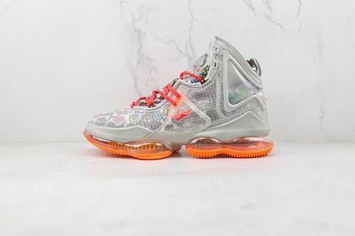 【400】[DC9341-001]-[LEBRON 19 EP FAST FOOD GREY/GREY/ORANGE]-[MAN:40-46]