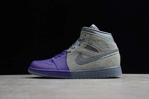 【360】[CW5897-005]-[SHEILA RASHID AIR JORDAN 1 MID DARK GREY/PURPLE]-[UNISEX:36-45]