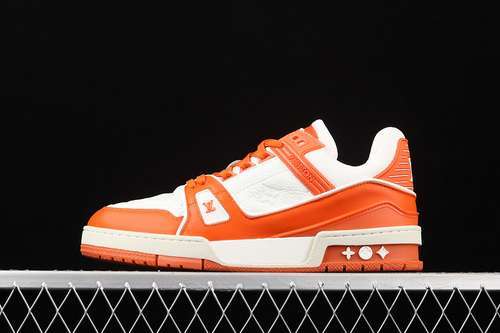 【700】[L*V 2021SS TRAINER SHOES WHITE/ORANGE/WHITE]-[MAN:38-45]
